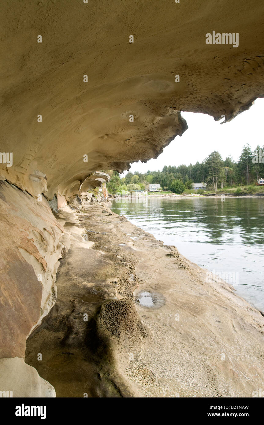 Beeindruckende Naturphänomene der Malaspina Galerien Gabriola Island Pacific Rim BC Kanada Nordamerika Stockfoto