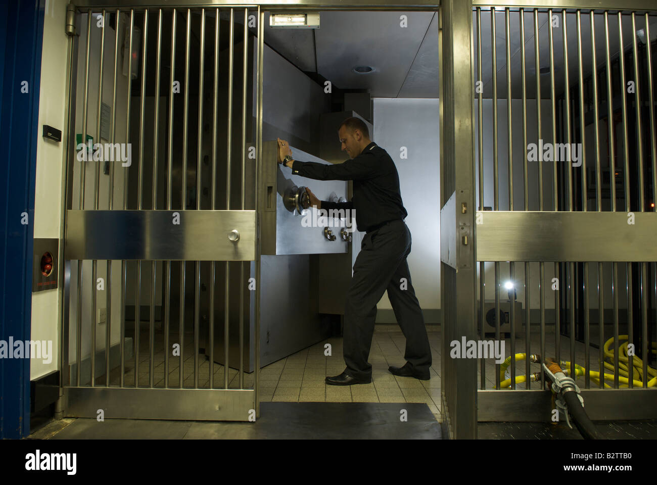 Die ehemalige Bank of England Goldbarren Tresor in Manchester, jetzt nach Hause, um Datenspeicherung zu sichern Stockfoto