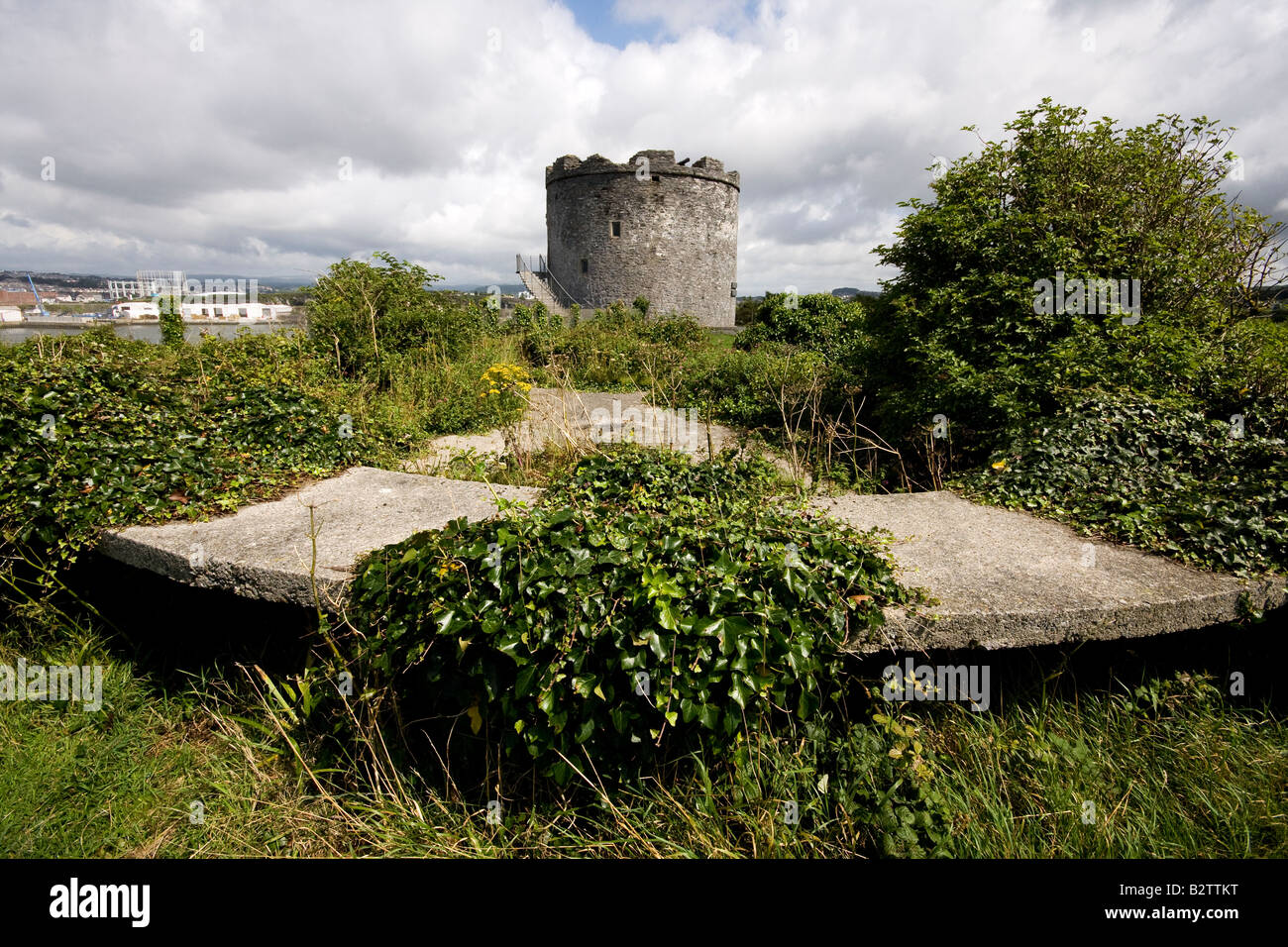 Die bewaffnete Festung befindet sich am Mountbatten wo Kanone Plymouth Sound bewachen Stockfoto