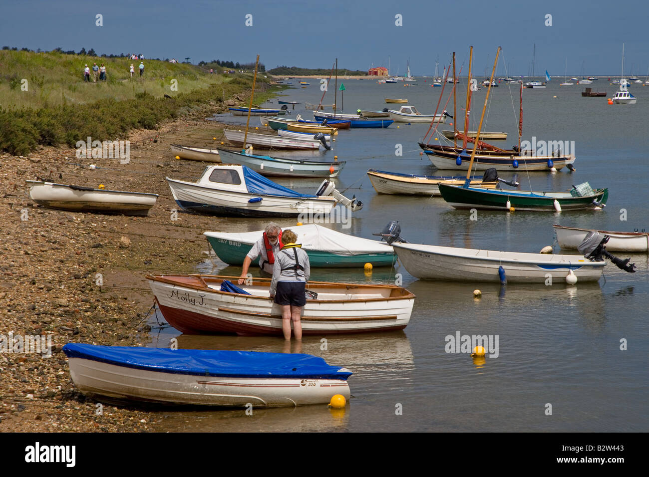 Wells-next-the-Sea ein Hafen an der Küste von North Norfolk England. Sommer Stockfoto