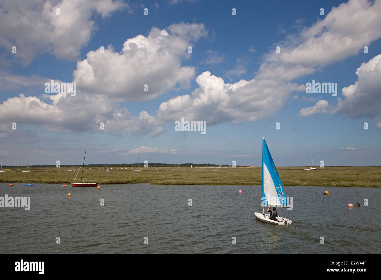 Wells-next-the-Sea ein Hafen an der Küste von North Norfolk England. Sommer Stockfoto