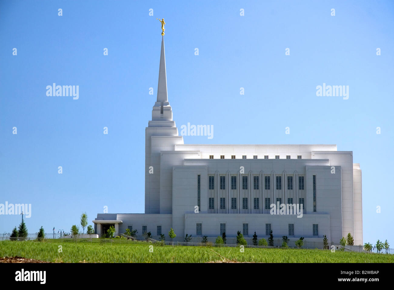 Die Tempel der Mormonen in Rexburg Idaho Stockfoto