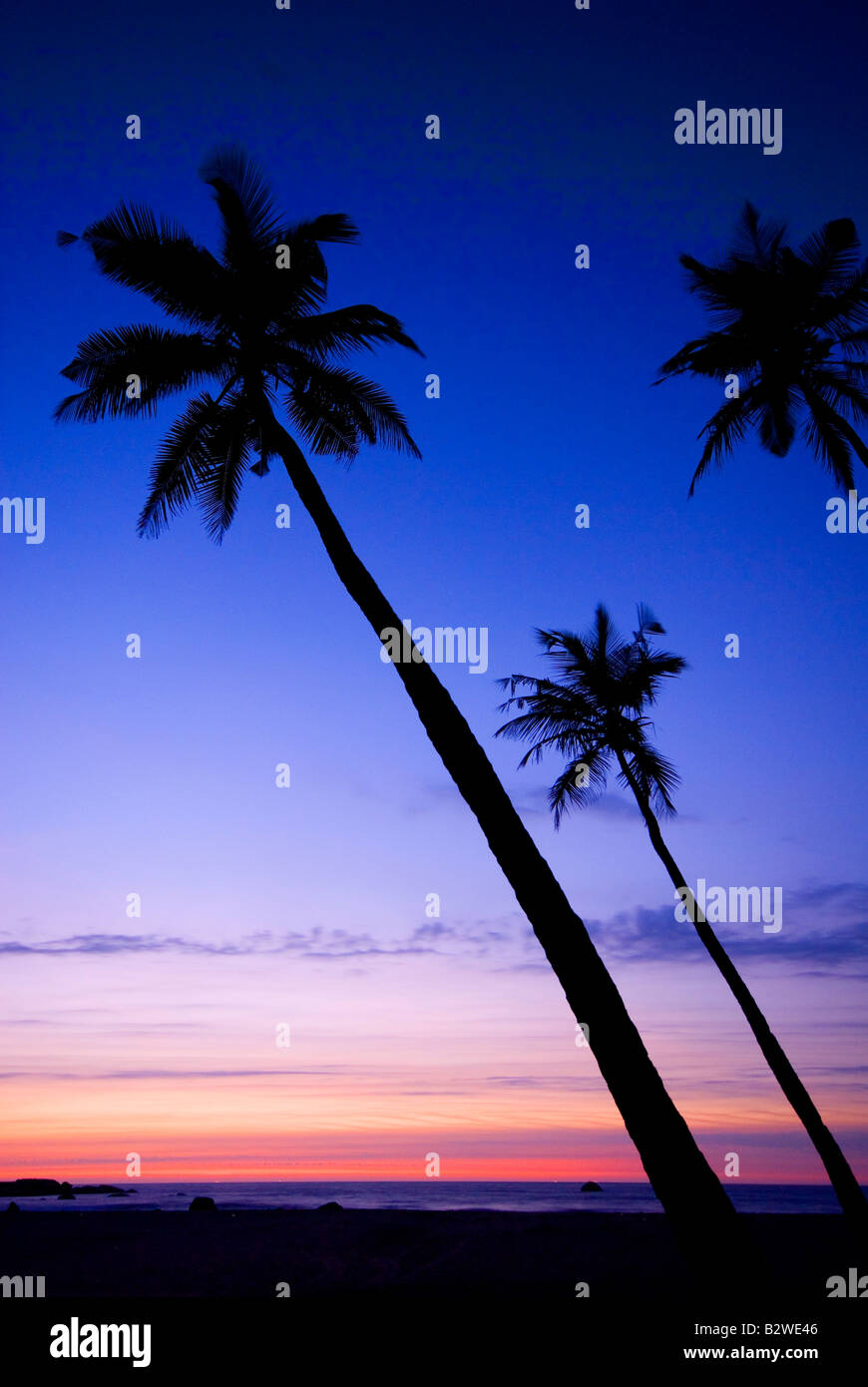 Sonnenuntergang am Agonda Beach, Süd-Goa, Indien, Asien Stockfoto