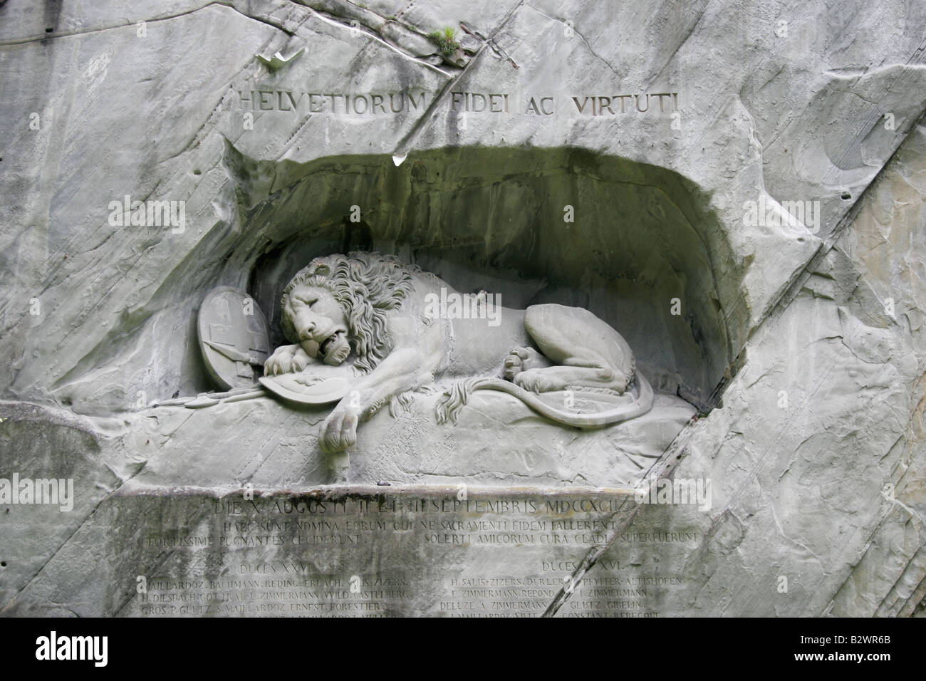 Das Denkmal von Luzern, entworfen von Bertel Thorvaldsen, in Luzern, Zentralschweiz Stockfoto