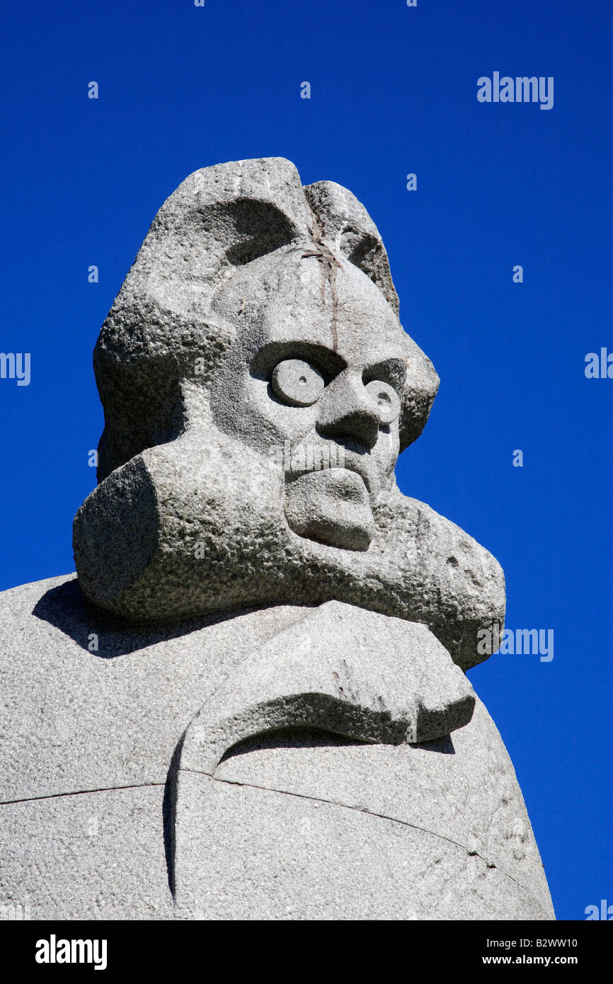Norwegen Bergen Statue des Dramatikers Henrik Ibsen Stockfoto