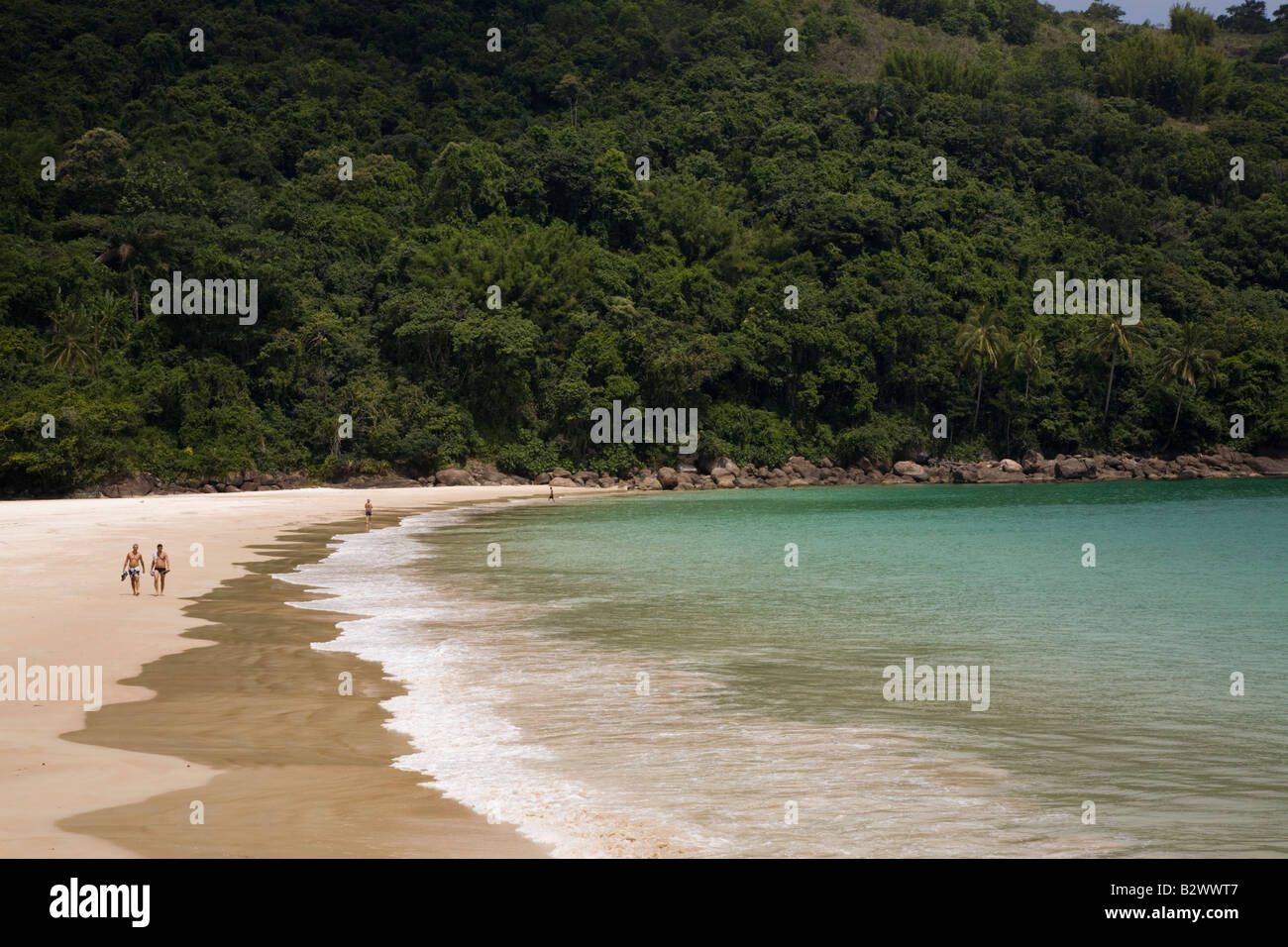 Lopes Mendes Beach, Ilha Grande, Brasilien Stockfoto
