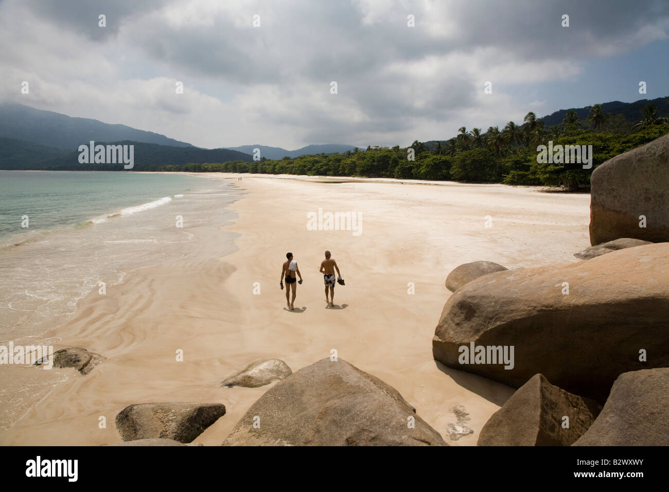 Lopes Mendes Beach, Ilha Grande, Brasilien Stockfoto