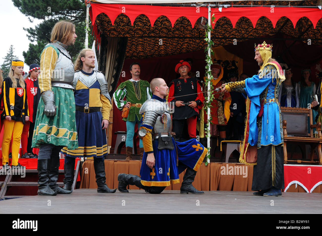 17. royal Versilberung von Kutná Hora - Kastellan King Wenceslas neue fest. Stockfoto