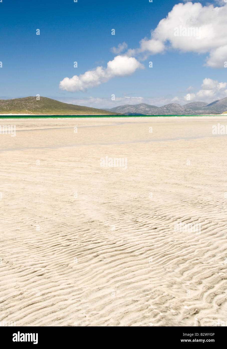 Sand Muster auf Seilebost Strand, Isle of Harris, Hebriden, Schottland, UK Stockfoto