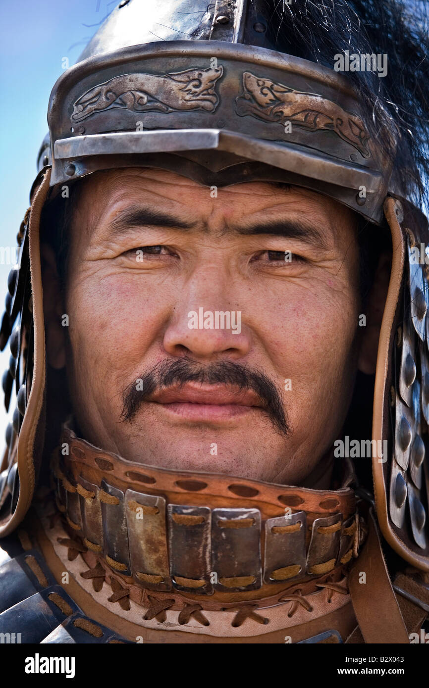 Dschingis Khans 800. Jubiläum Festival of Eurasia A re Inszenierung der Einigung der mongolischen Stämme Stockfoto