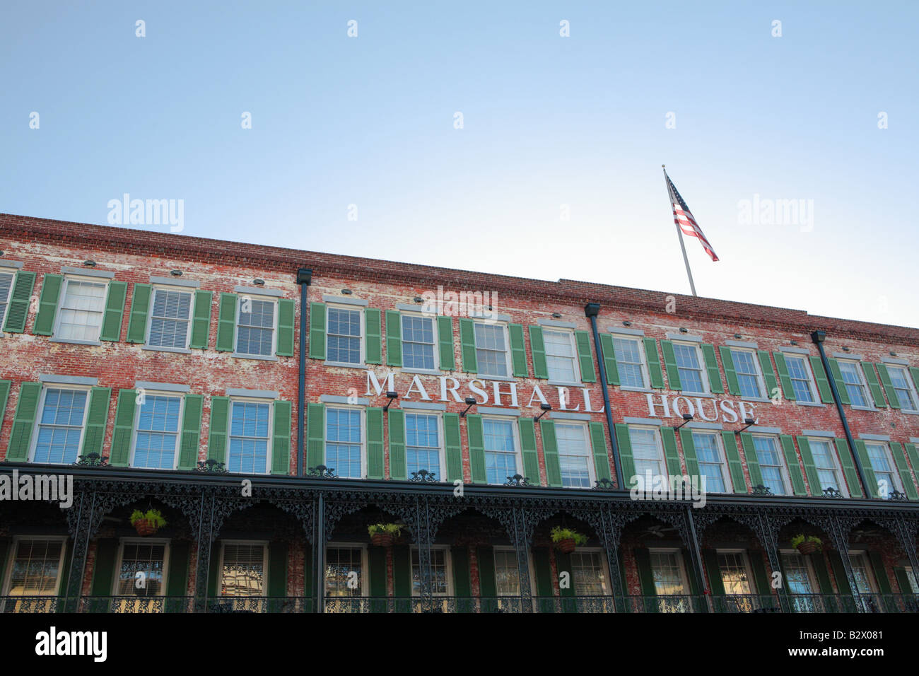 MARSHALL HAUS IN DOWNTOWN SAVANNAH GEORGIA USA Stockfoto