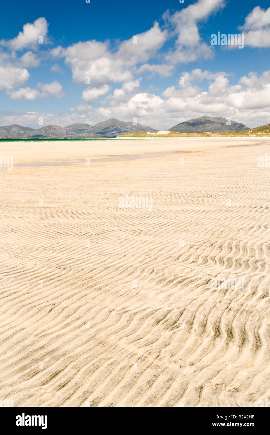 Sand Muster auf Seilebost Strand, Isle of Harris, Hebriden, Schottland, UK Stockfoto