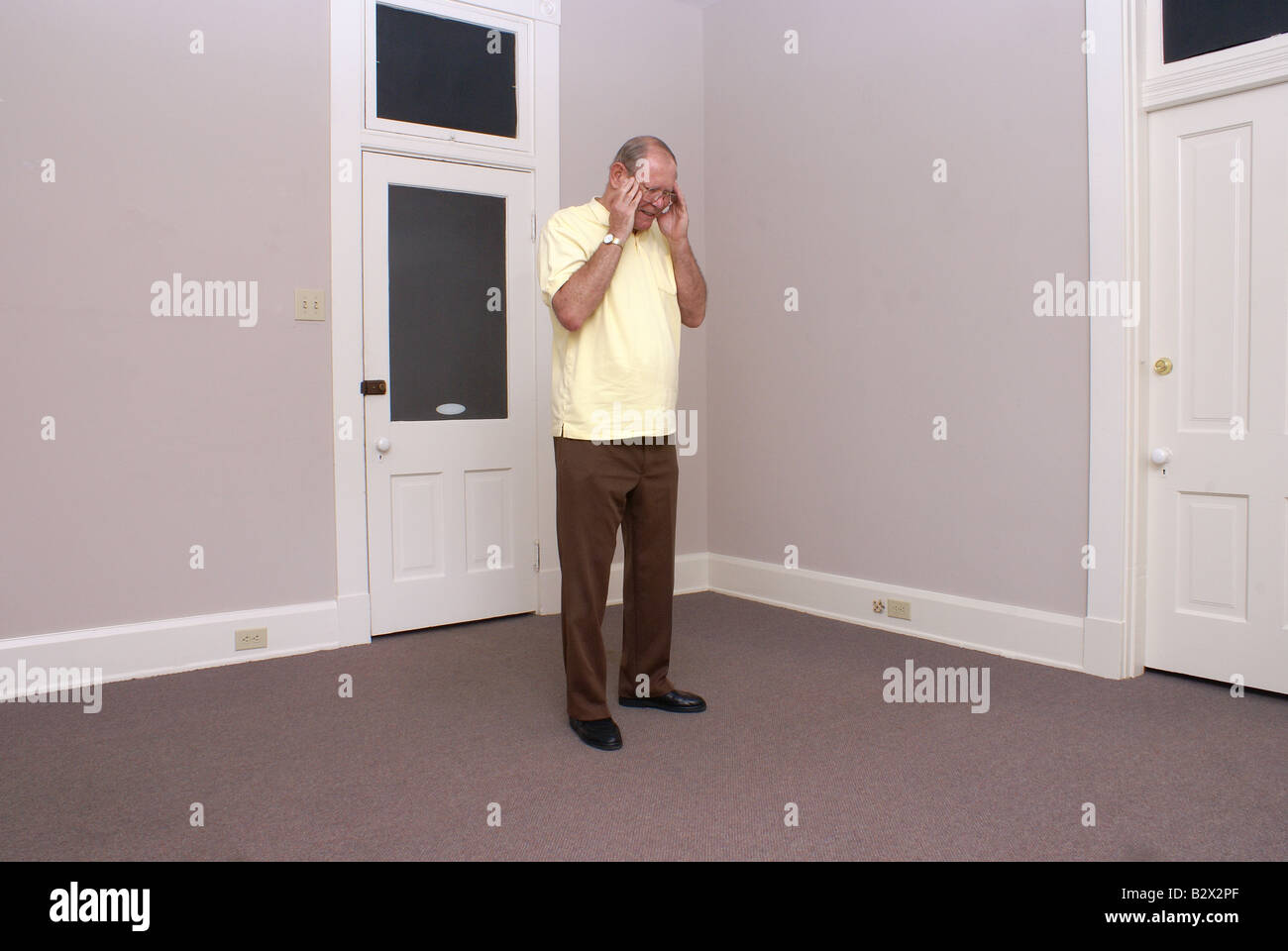 Kopfschmerzen oder Visualisierung Stockfoto