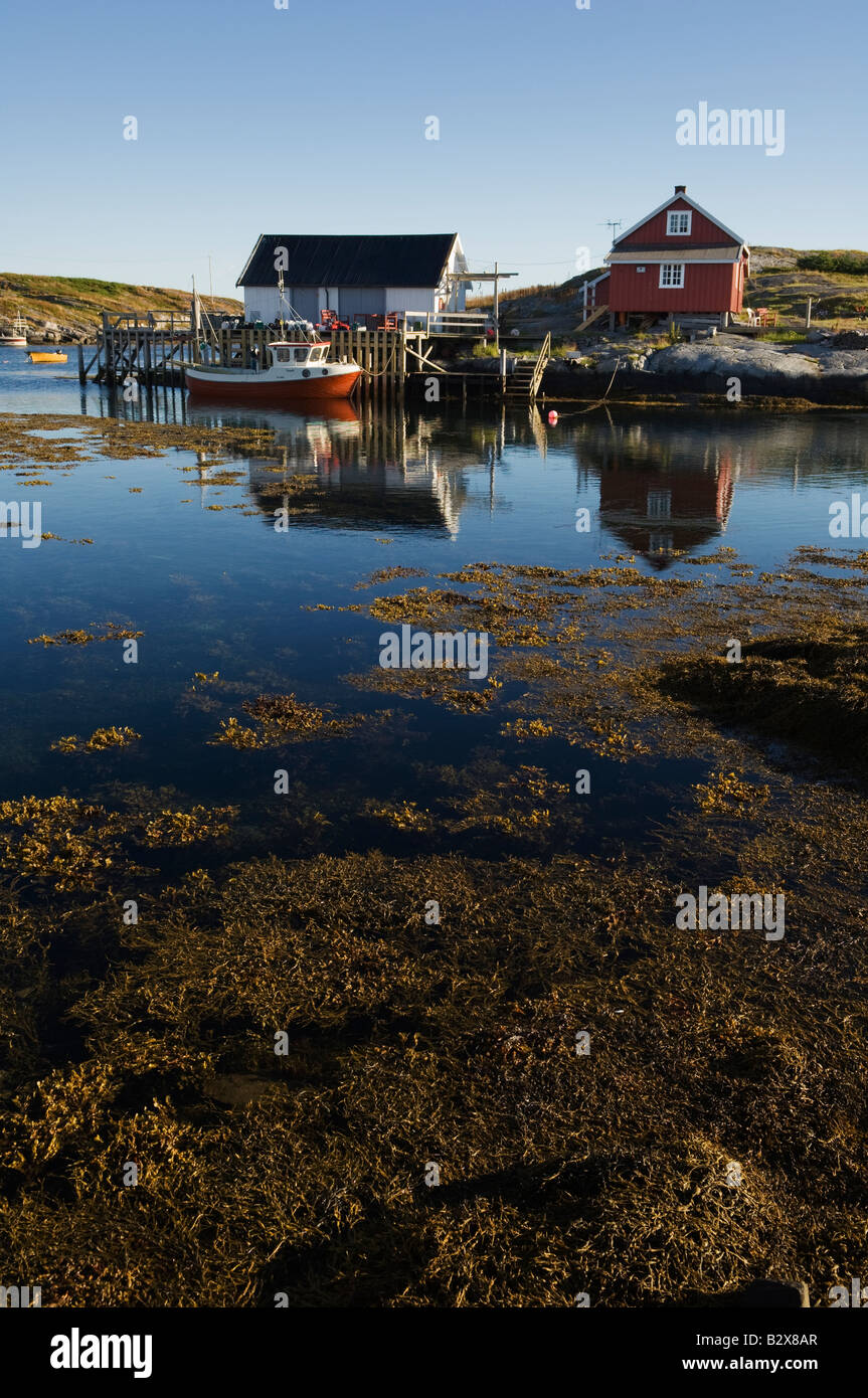 Abend in Sør-Gjæslingan in Vikna, Norwegen. Stockfoto