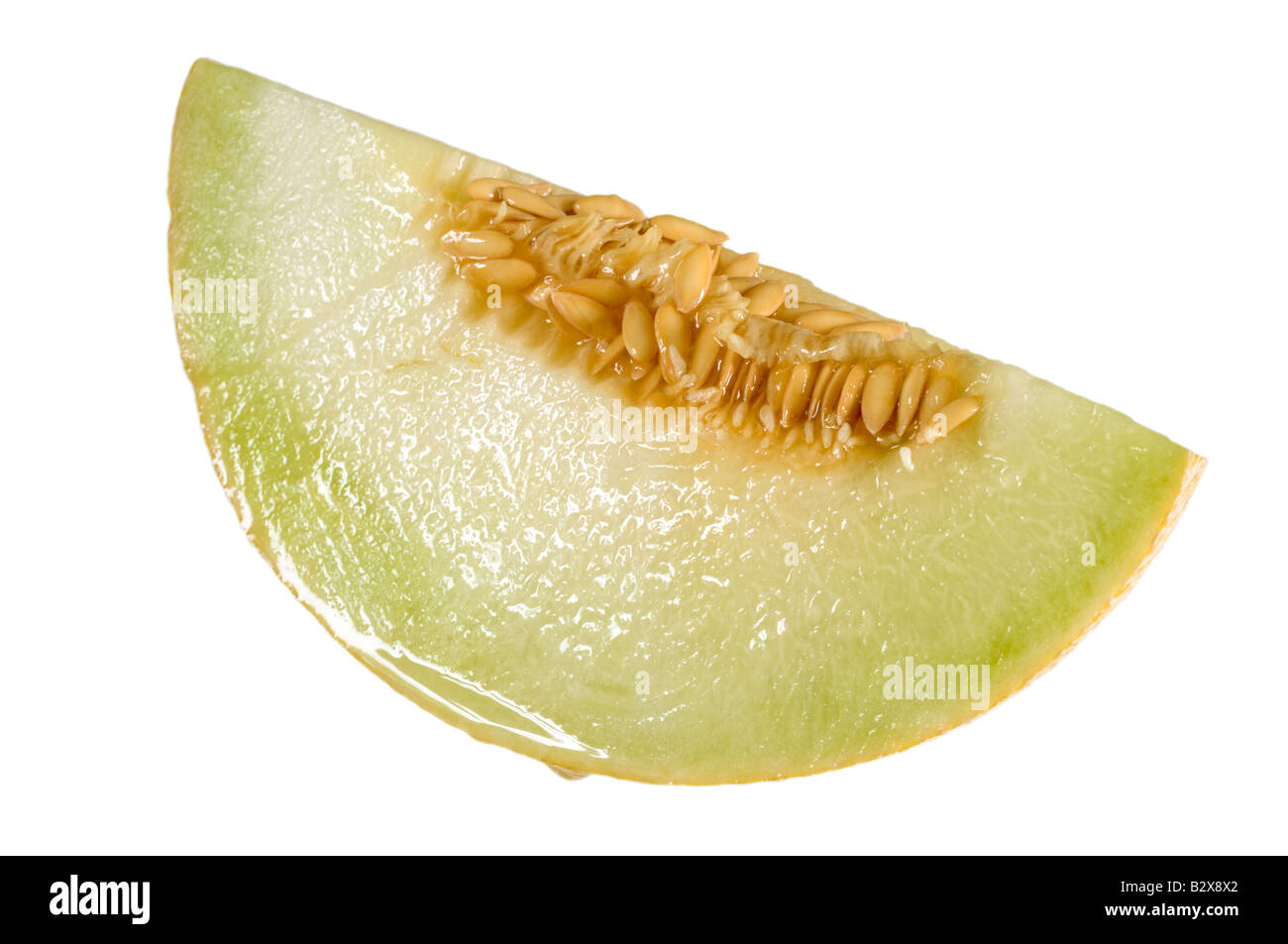 Scheibe der saftige Galia Melone Stockfoto