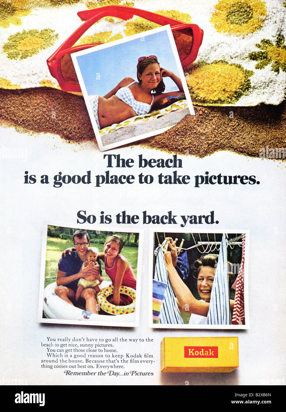 1968 amerikanischer Werbung für Kodak-Film. NUR ZU REDAKTIONELLEN ZWECKEN Stockfoto