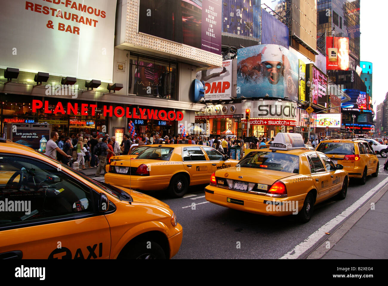 Staus auf Times Square, New York Stockfoto