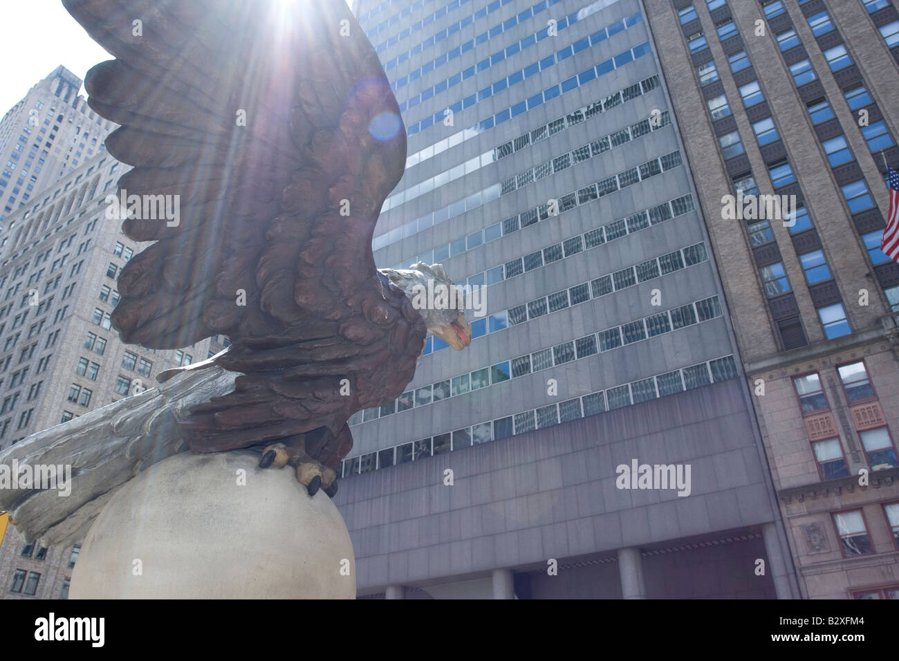 Ein Adler-Statue an der Grand Central Station in Manhattan, New York. Stockfoto