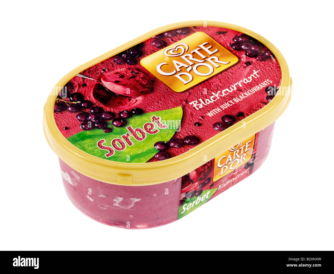 Carte D oder Cassis-Sorbet Stockfoto