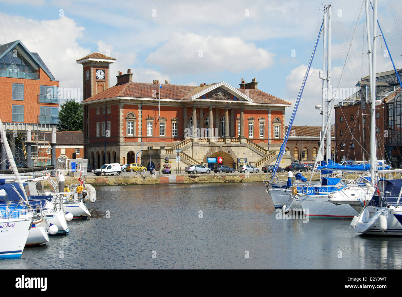 Altes Zollhaus, Wet Dock, Ipswich, Suffolk, England, Vereinigtes Königreich Stockfoto