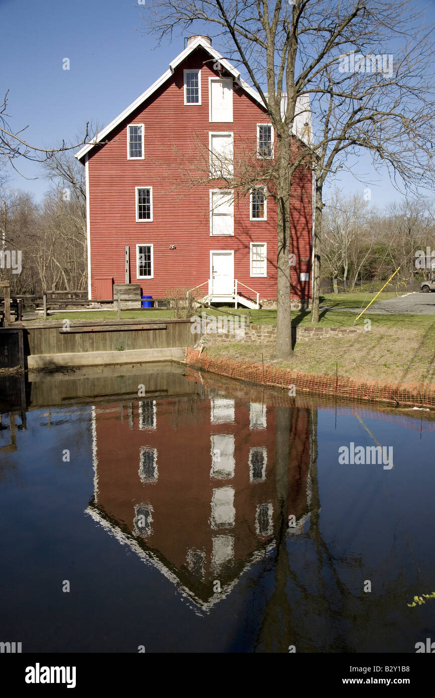 Historische Mühle von Kirby, circa 1778, Medford, New Jersey Stockfoto