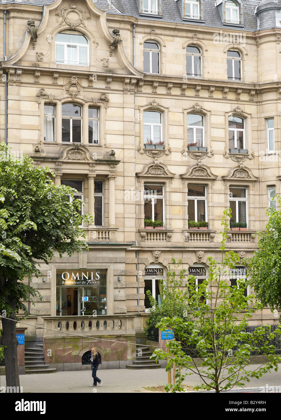 Gebäude im WILHELMINISCHEN Stil Fassade des 19. Jahrhunderts Straßburg Elsass Frankreich Stockfoto