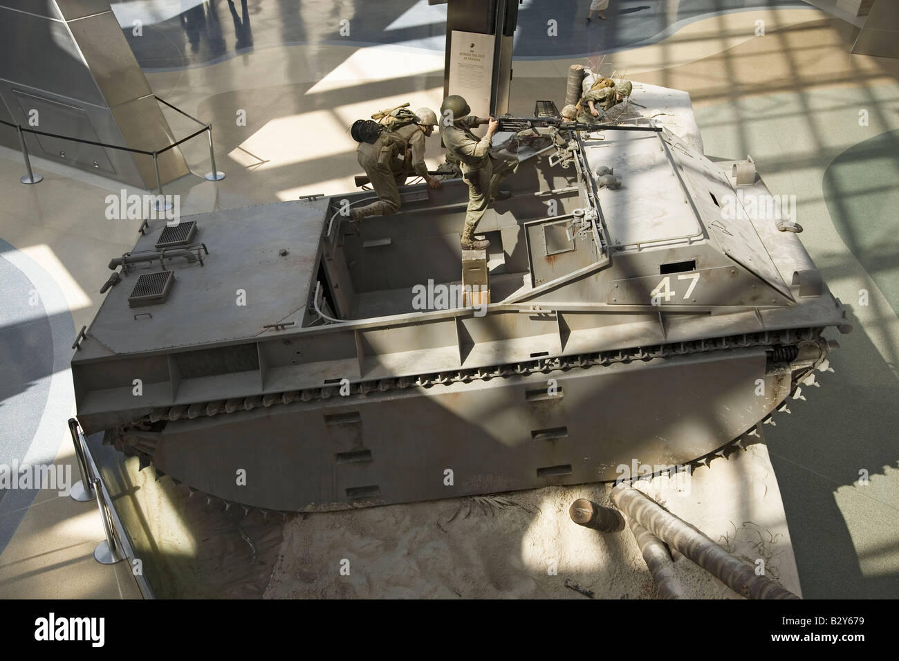 Innenansicht des Schützenpanzers im National Museum of the Marine Corps Stockfoto