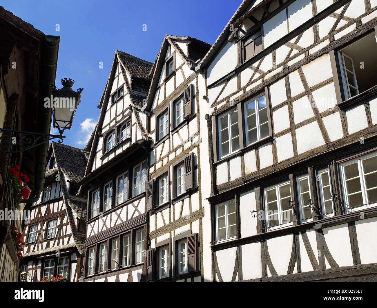 RENAISSANCE-FACHWERKHÄUSER aus dem 16. Jahrhundert Viertel LA PETITE FRANCE Straßburg Elsass Frankreich Stockfoto