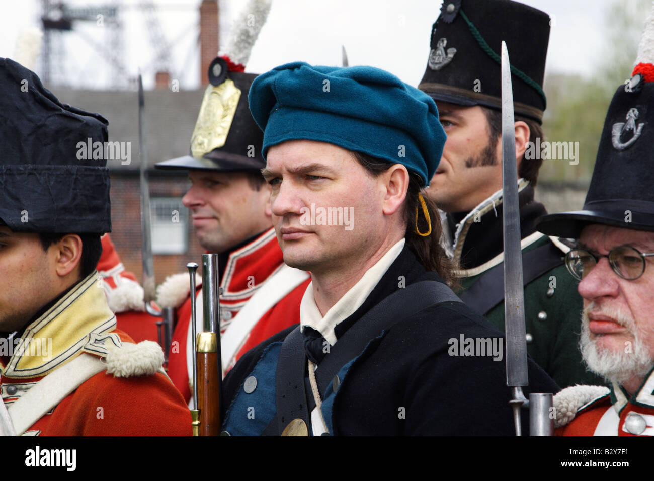 Militärische Übungen Fort York, eine historische Stätte von Kanada in Toronto Stockfoto