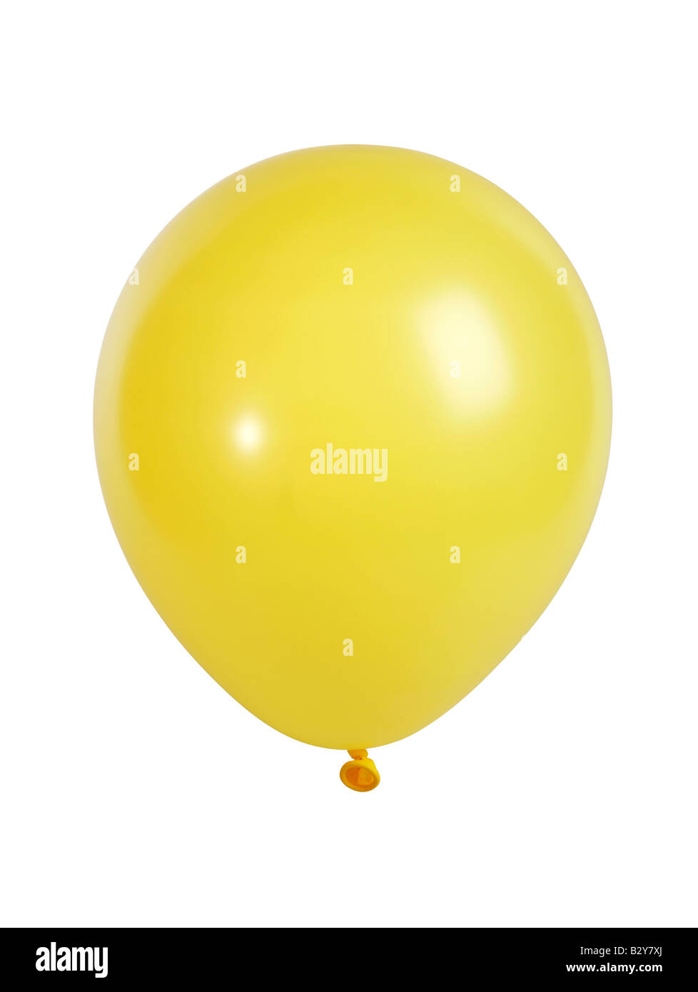 Studio Aufnahme eines gelben Ballons isoliert auf weißem Hintergrund XXL-Datei mit einer hochauflösenden Kamera 21 Megapixel geschossen Stockfoto