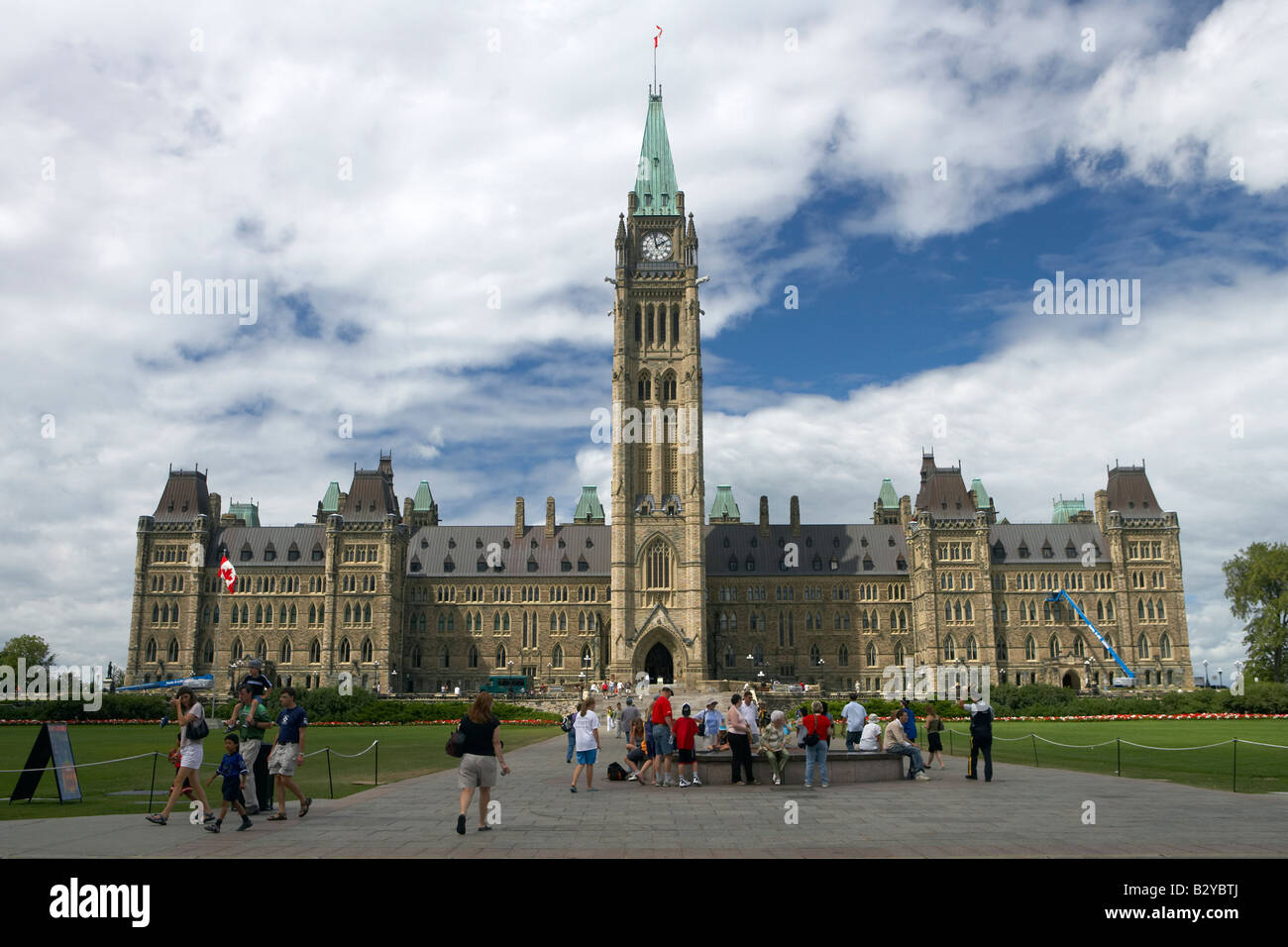Parlamentsgebäude auf dem Parliament Hill, Ottawa, Kanada Stockfoto