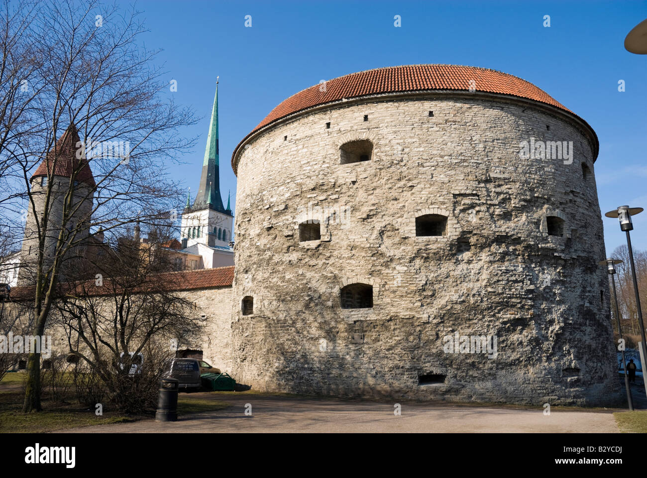 Fett Margaret Canon Tower (Paks Margareeta) am nördlichen Ende der Altstadt von Tallinn, Estland. Stockfoto