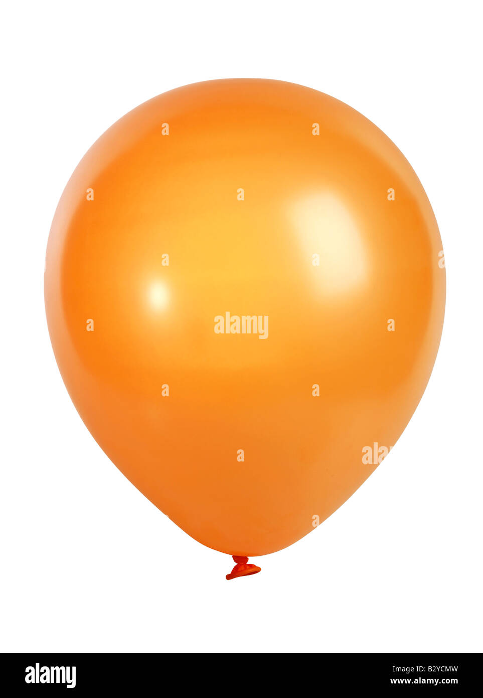 Studio Aufnahme eines orange Ballons isoliert auf weißem Hintergrund XXL-Datei mit einer hochauflösenden Kamera 21 Megapixel geschossen Stockfoto