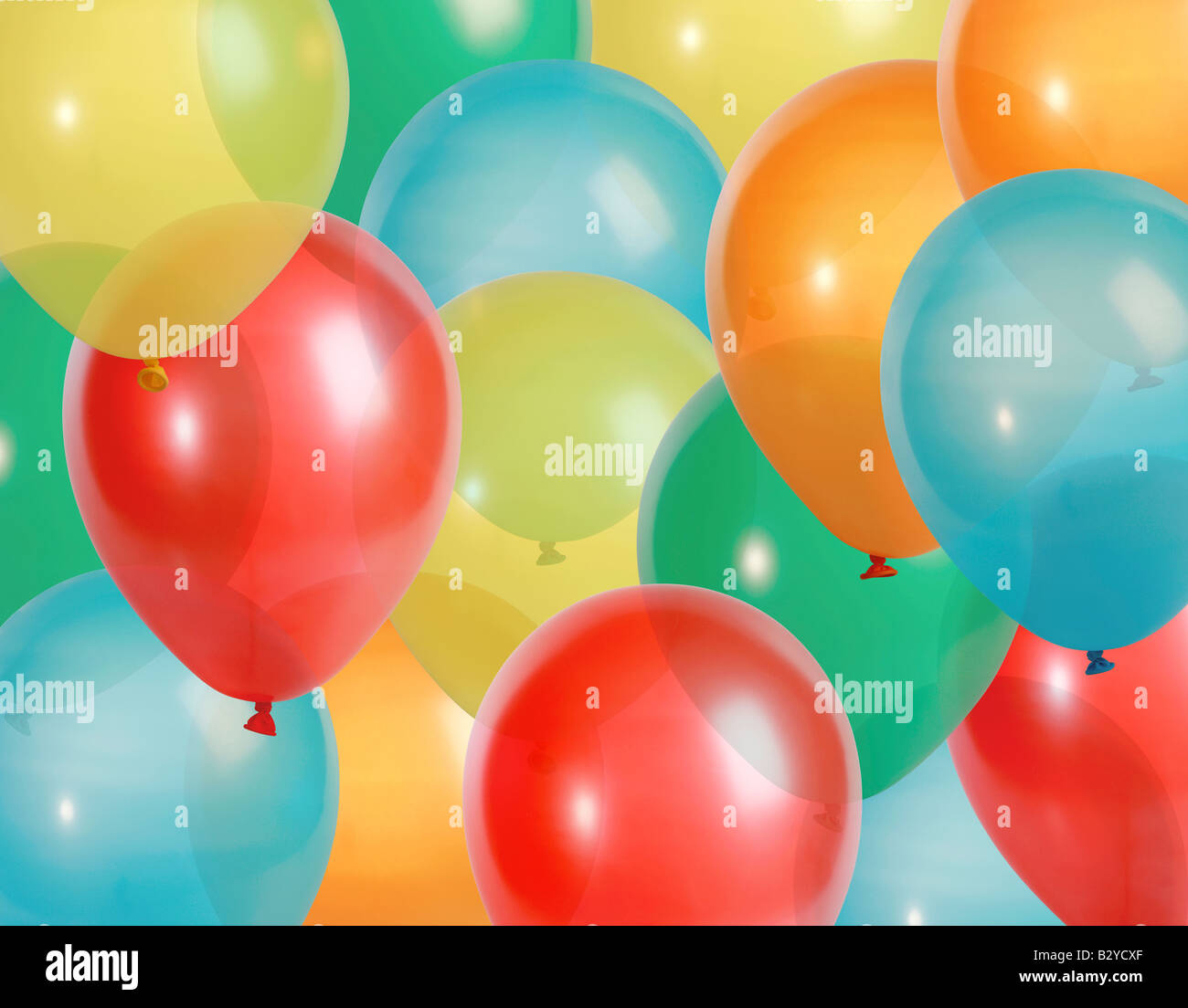 Hintergrund der bunten Party Luftballons XXL Datei Luftballons geschossen mit einer hochauflösenden Kamera 21 megapixel Stockfoto