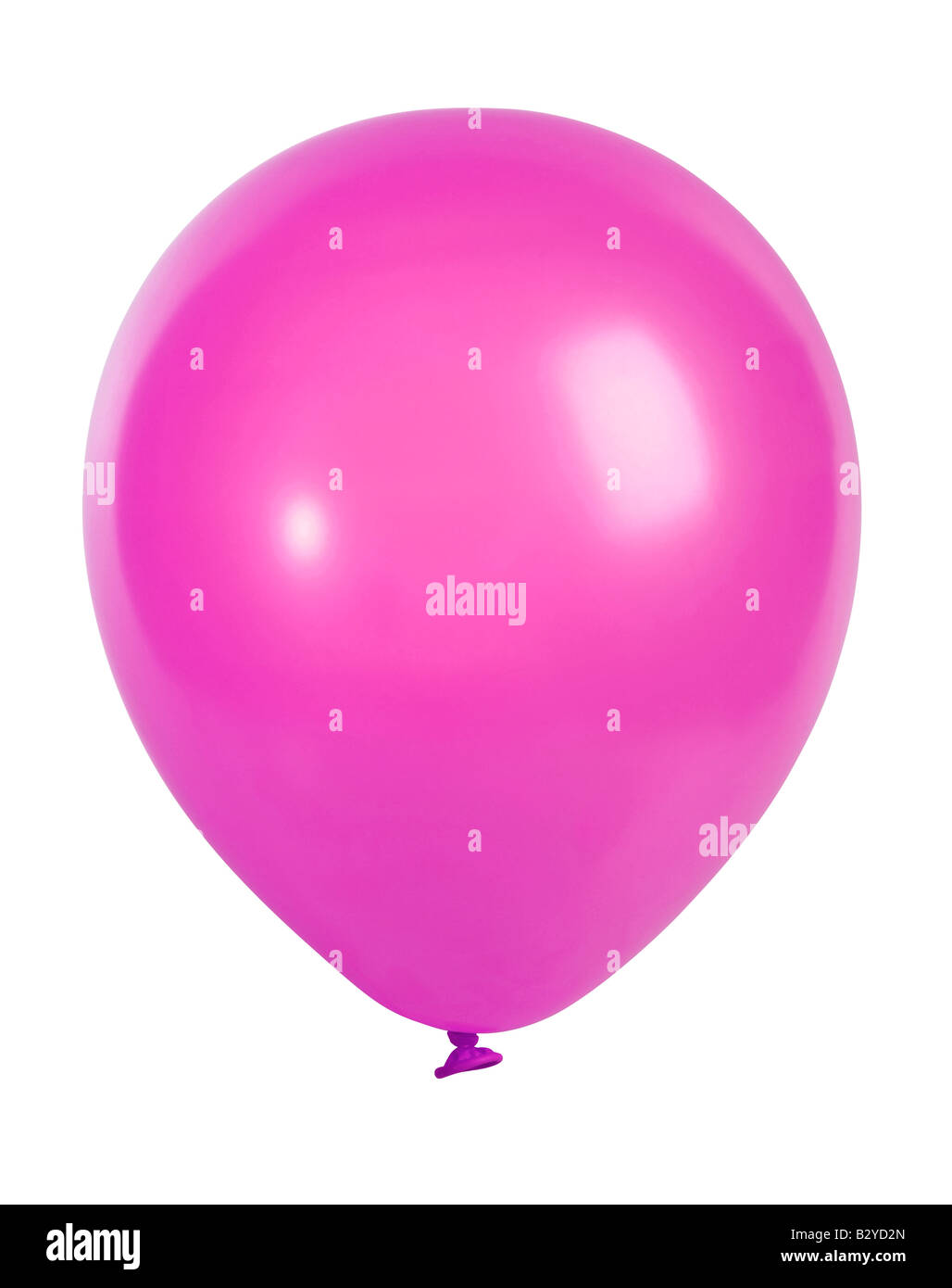 Studio Aufnahme eines rosa Ballons isoliert auf weißem Hintergrund XXL-Datei mit einer hochauflösenden Kamera 21 Megapixel geschossen Stockfoto