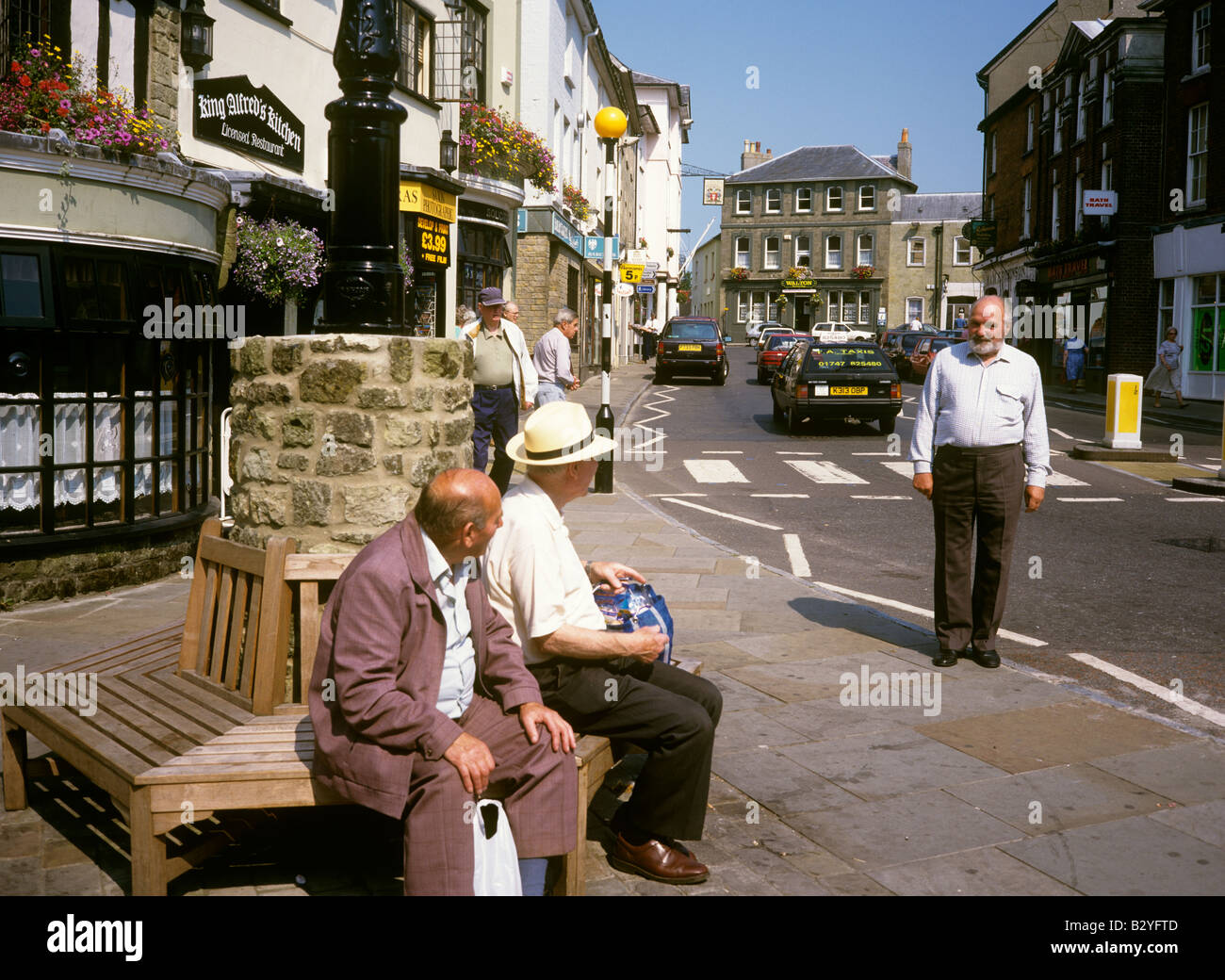 UK England Dorset Shaftesbury High Street Stockfoto