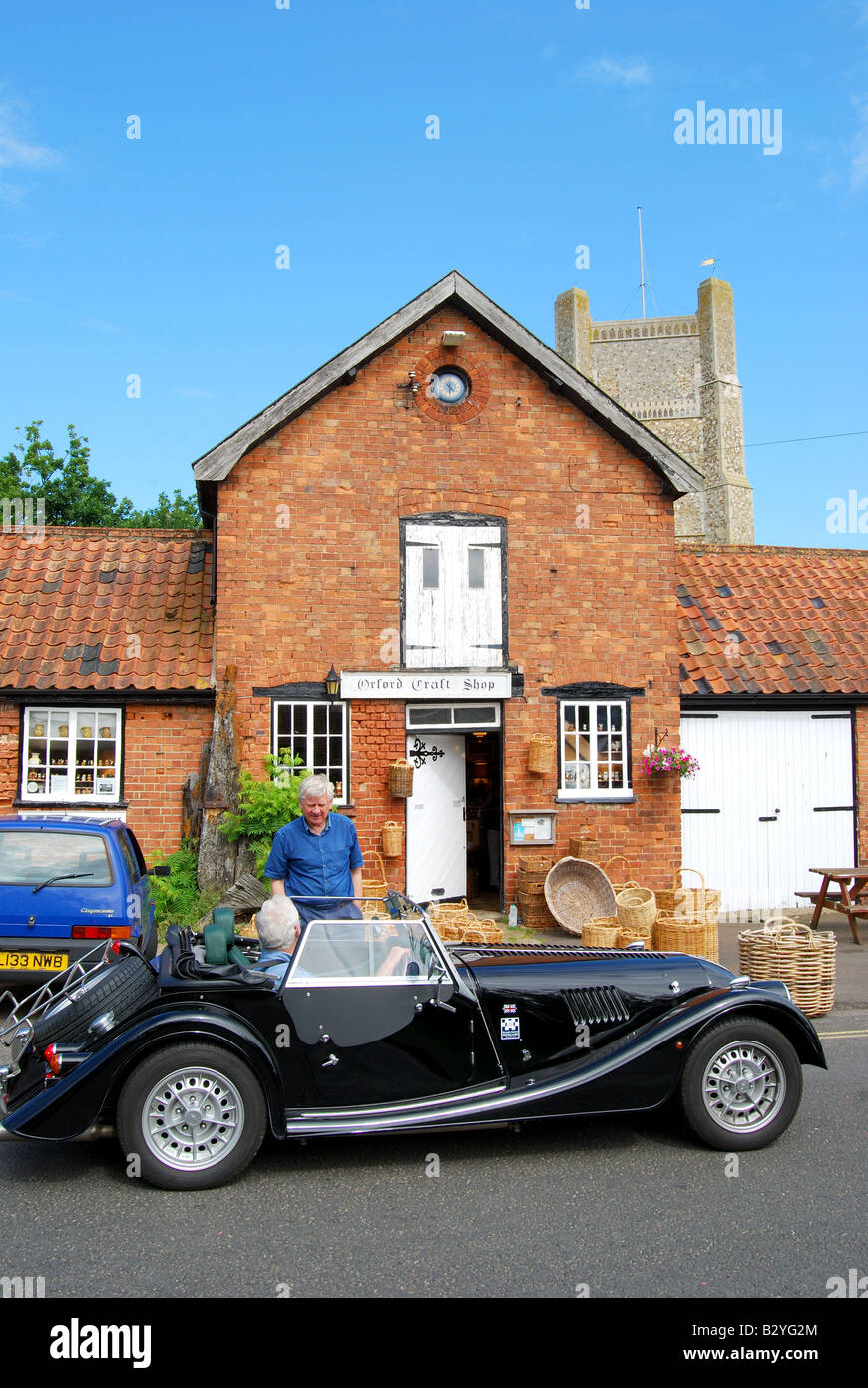 & Kunsthandwerk Shop, Orford, Suffolk, England, Vereinigtes Königreich Stockfoto