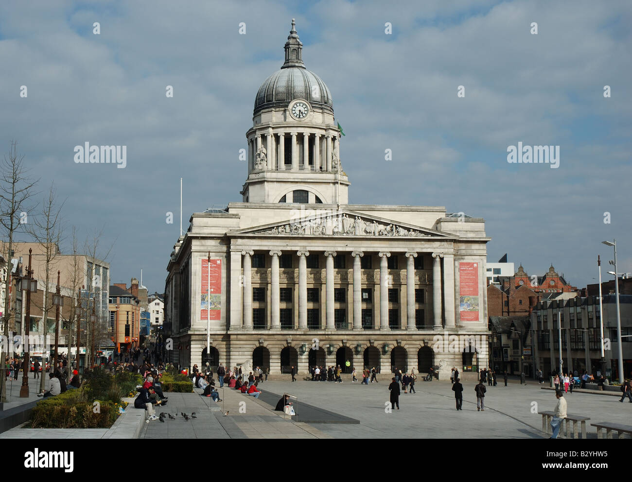 Das Council House und Altmarkt, Nottingham, England, UK Stockfoto