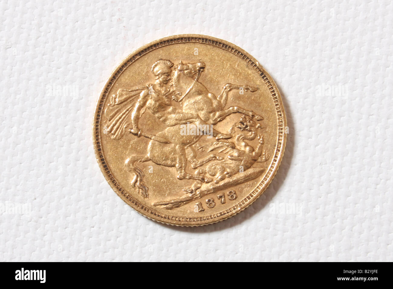 1878 britische sovereign Goldmünze. Stockfoto