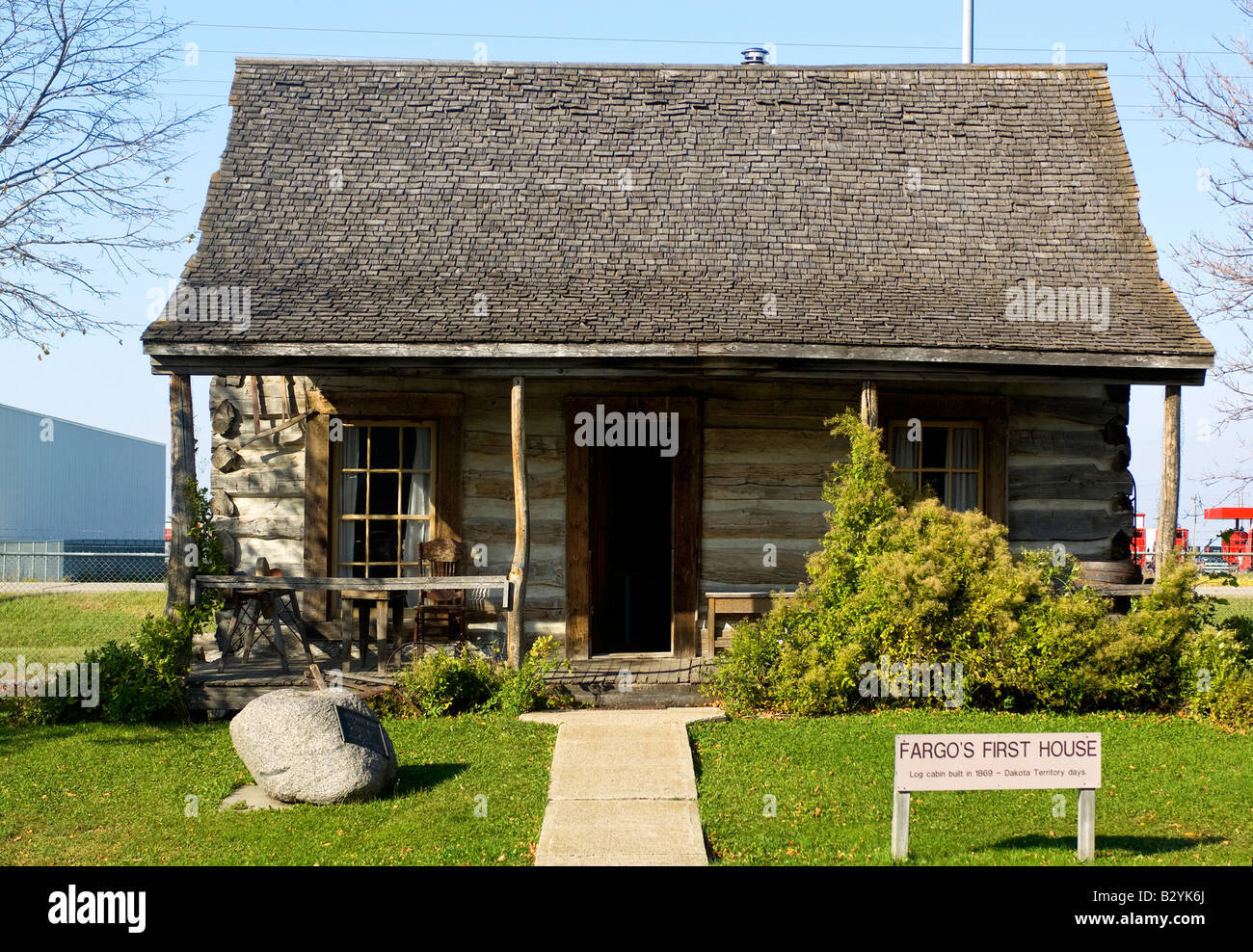 Fargo erstes Haus in Bonanzaville historischen Dorf in Fargo, North Dakota Stockfoto