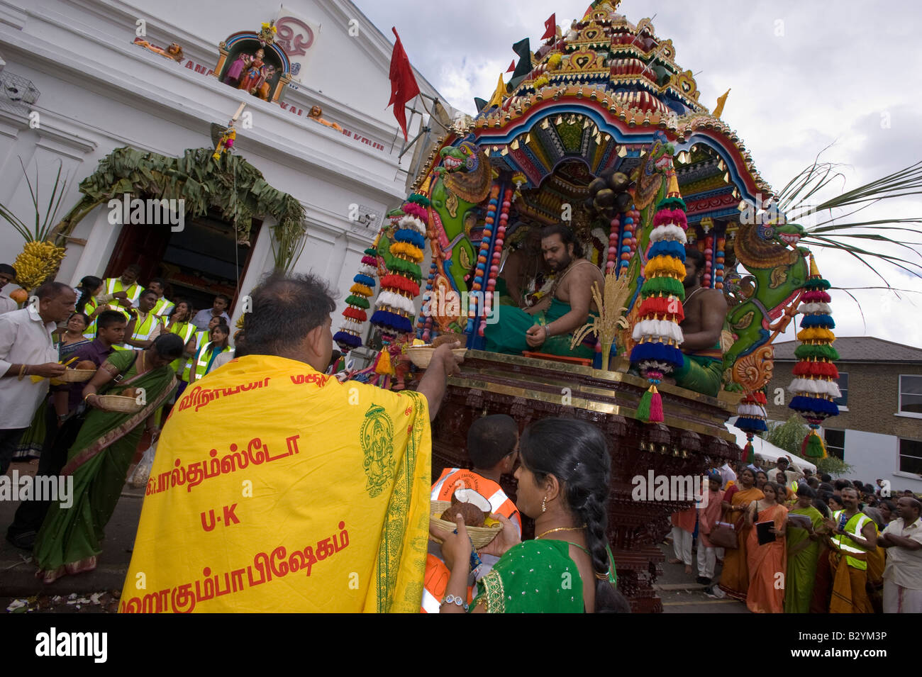 Religiöse Feste im Shri Kanaga Amman Tempel Ealing W5 London United Kingdom Stockfoto