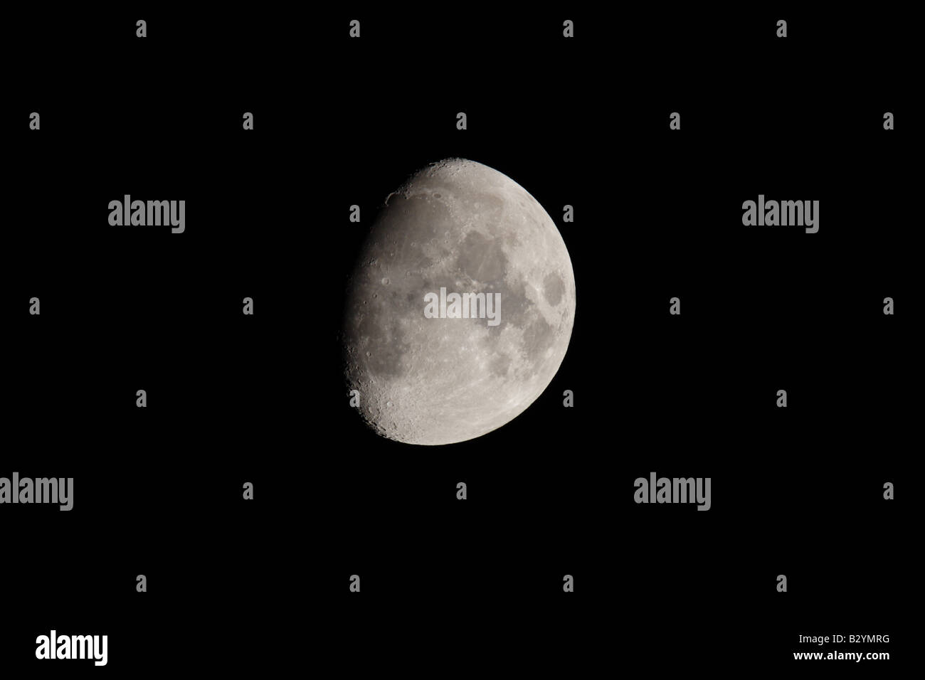 Crescent Moon shot mit einem Canon 600mm-Objektiv und einem Extender 1,4 x Stockfoto