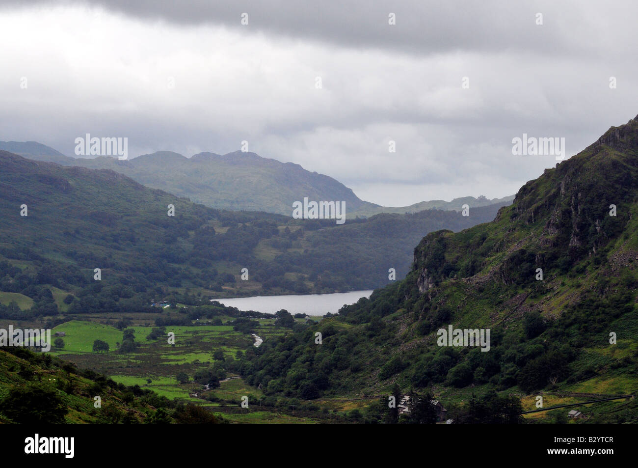 Llyn Gwynant See, im Herzen des schönen Snowdonia, in Nord-Wales. Stockfoto