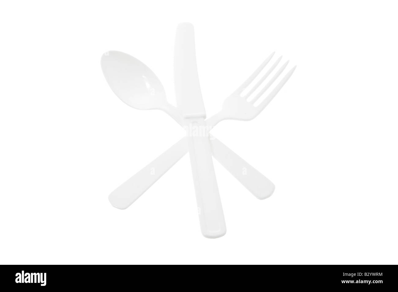 Plastikbesteck Stockfoto