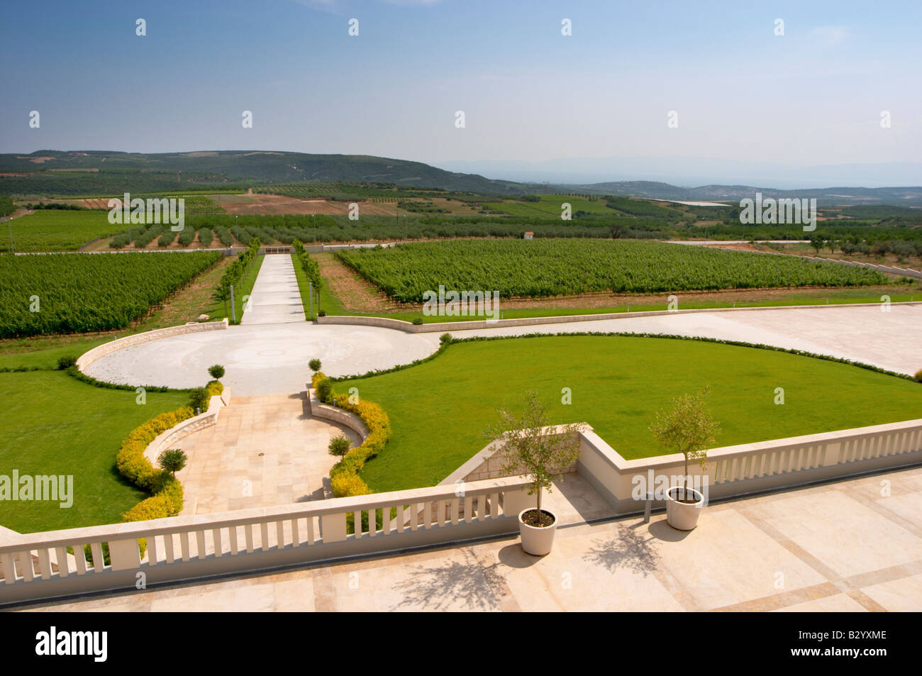 Biblia Chora Winery, Kokkinohori, Kavala, Mazedonien, Griechenland Stockfoto