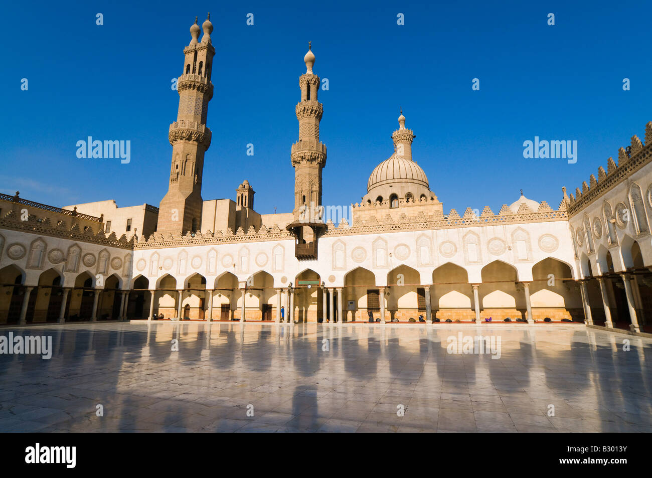 Al-Azhar-Moschee, Khan Al-Khalili, Kairo, Ägypten Stockfoto