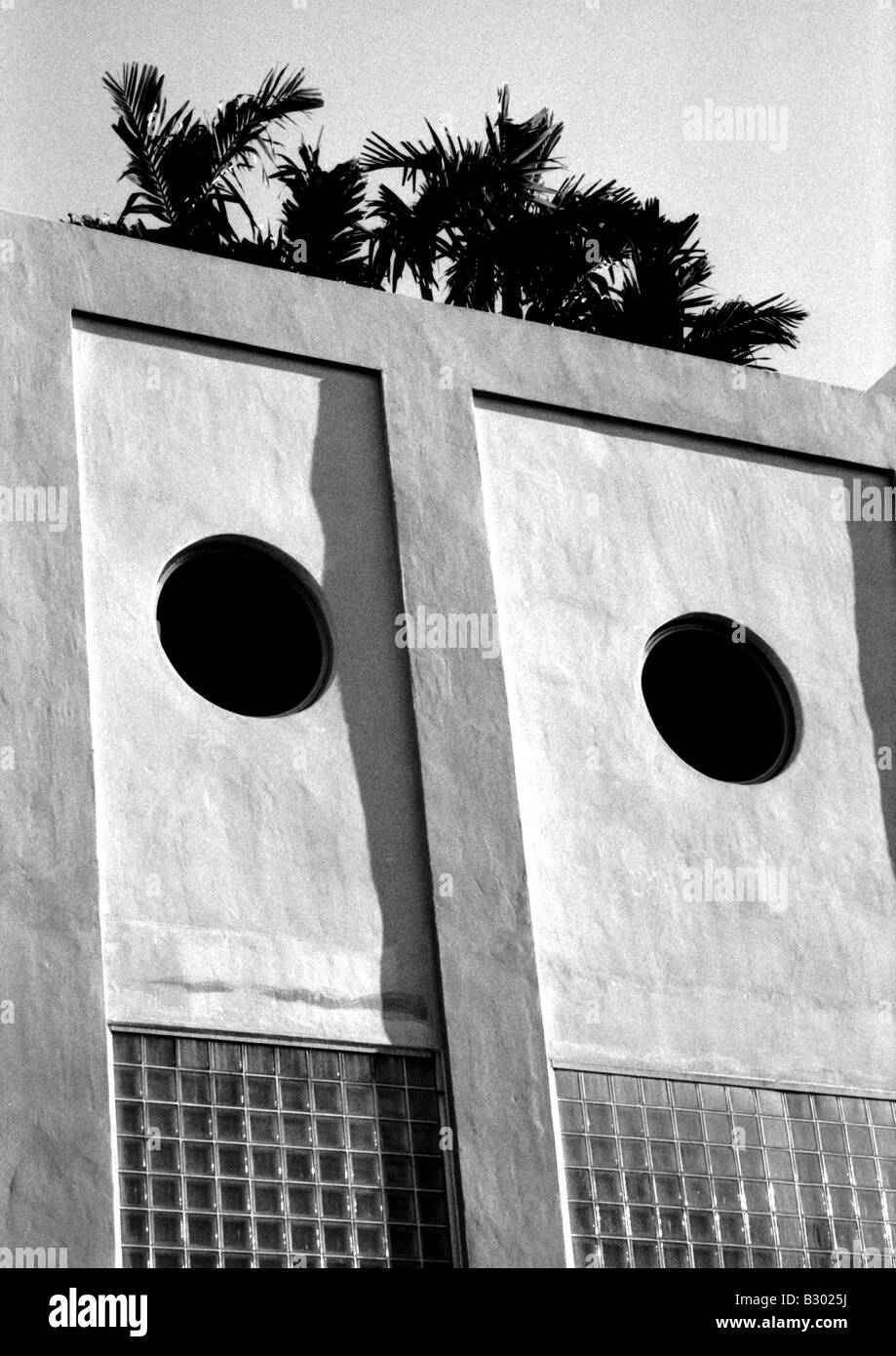 Art-Deco-Gebäude in Miami Beach Stockfoto