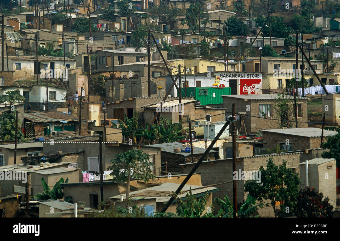 Soweto Gemeinde am Hang, Johannesburg, Südafrika, Afrika Stockfoto