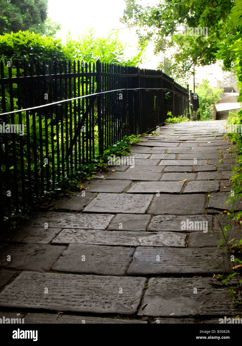 Steinplatten Weg Stockfoto