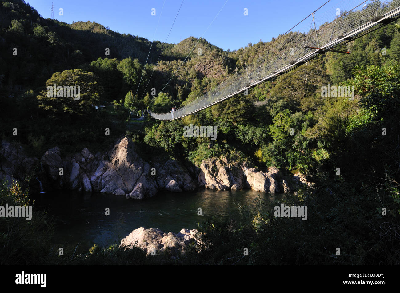 Buller Gorge Drehbrucke Neuseeland Stockfoto Bild 19065302